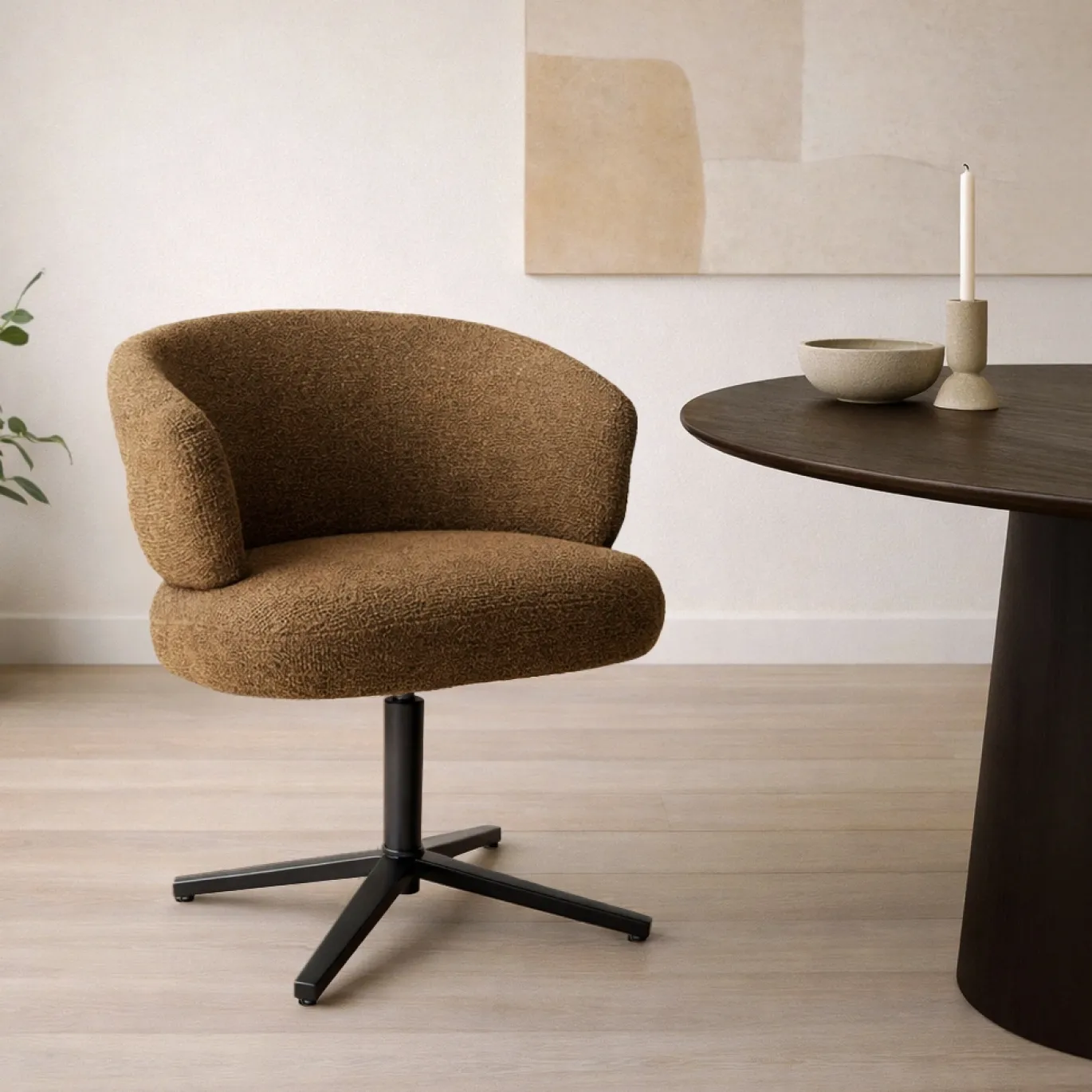Livingfurn Eetkamerstoel Blake Caramel