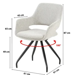 Livingfurn Eetkamerstoel Capp Lodge Beige