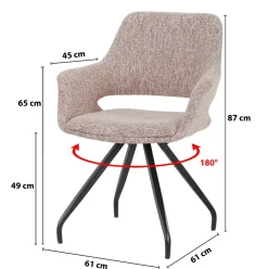 Livingfurn Eetkamerstoel Capp Blossom Lodge Roze