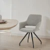 Livingfurn Eetkamerstoel Capp Taupe/Bruin