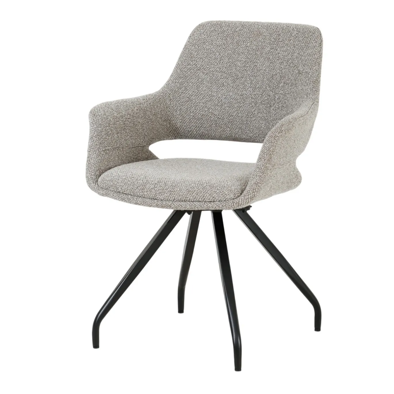Livingfurn Eetkamerstoel Capp Taupe/Bruin