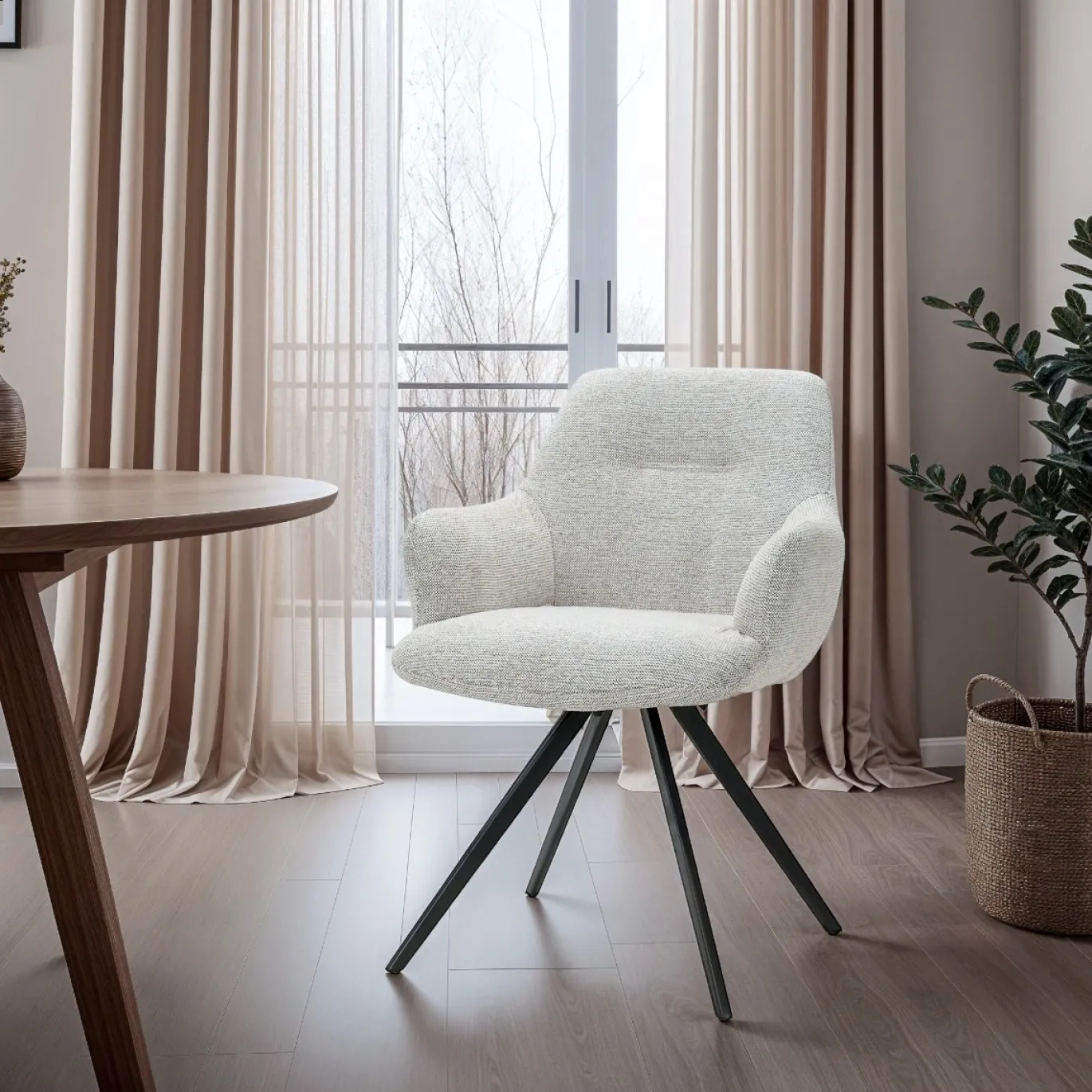 Livingfurn Eetkamerstoel Doreen Sneak Beige