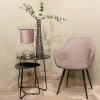 Livingfurn Eetkamerstoel Luca Boucle Vintage Pink