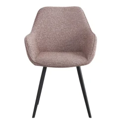 Livingfurn Eetkamerstoel Luca Boucle Vintage Pink