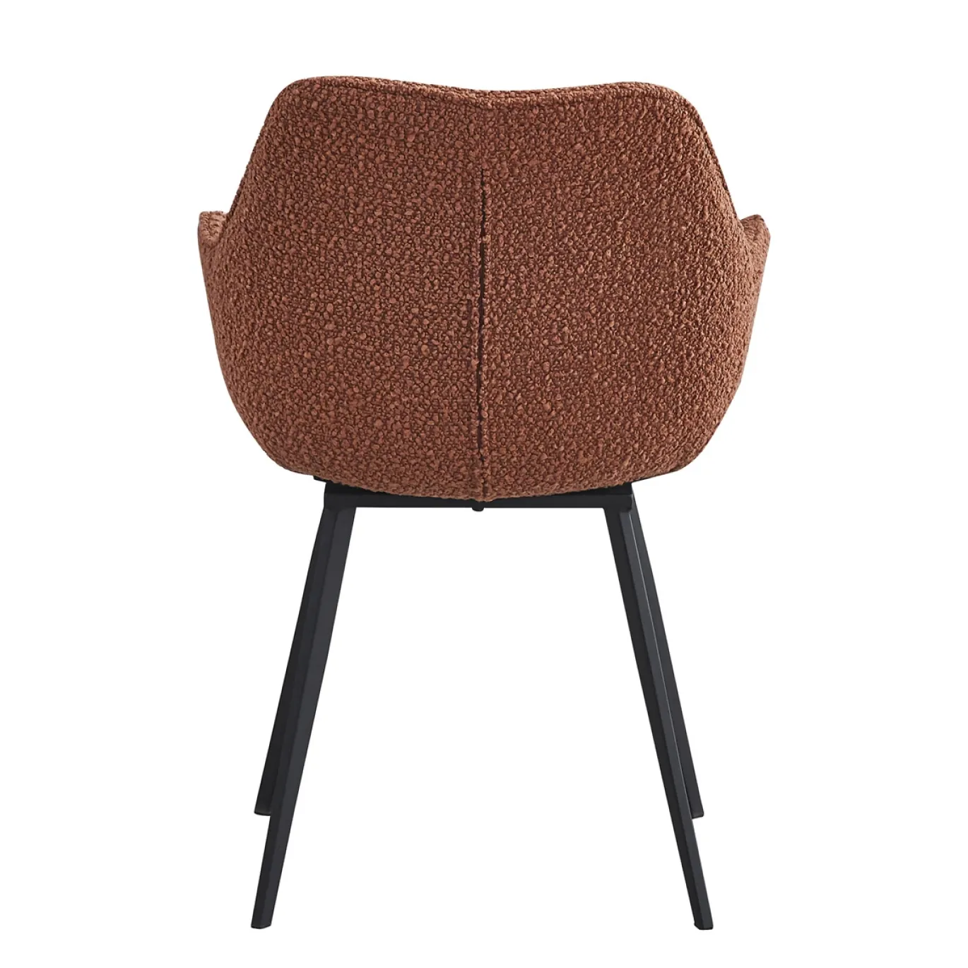 Livingfurn Eetkamerstoel Luca Boucle Leaf Bruin