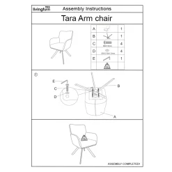 Livingfurn Eetkamerstoel Tara Beige
