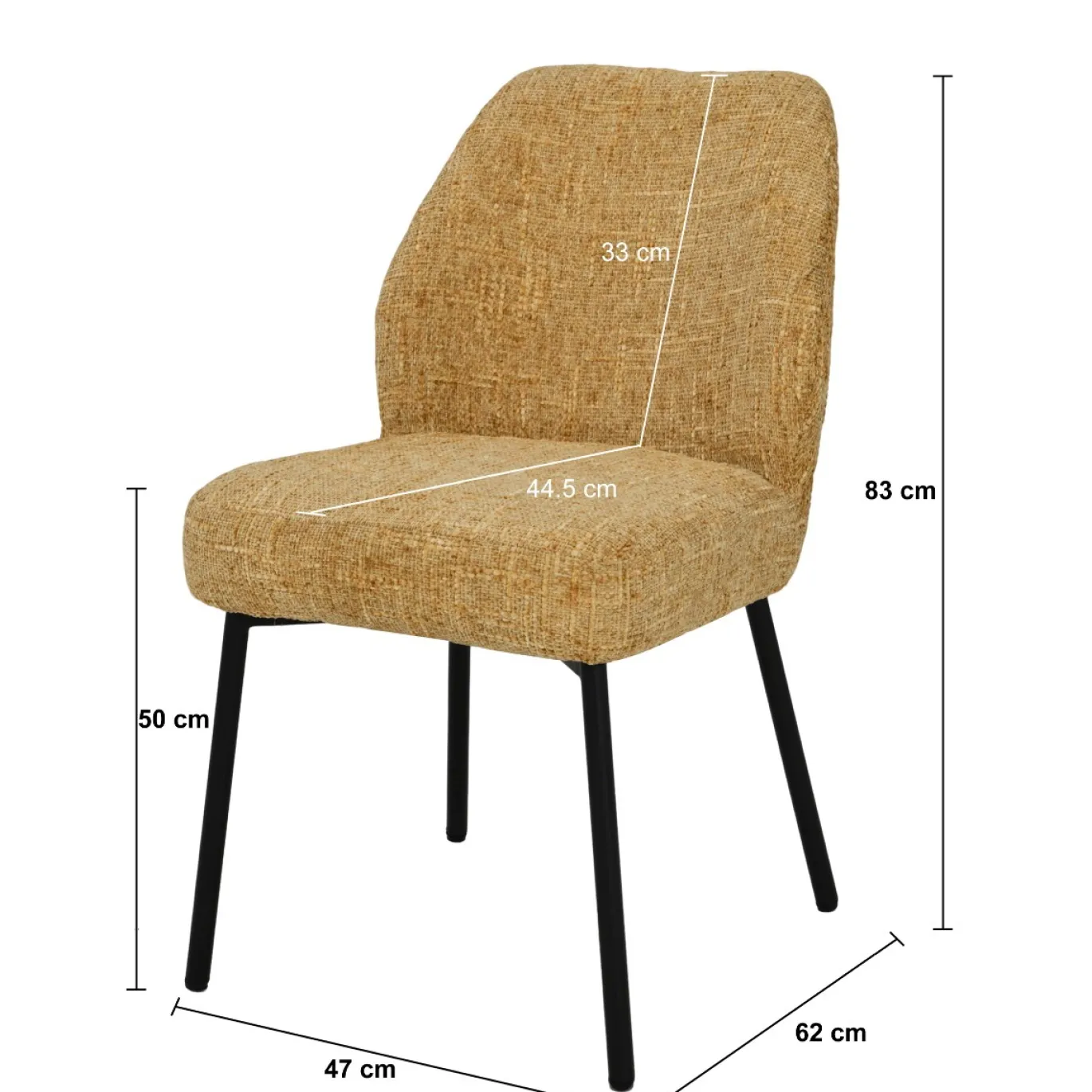 Livingfurn Eetkamerstoel Tess Honey