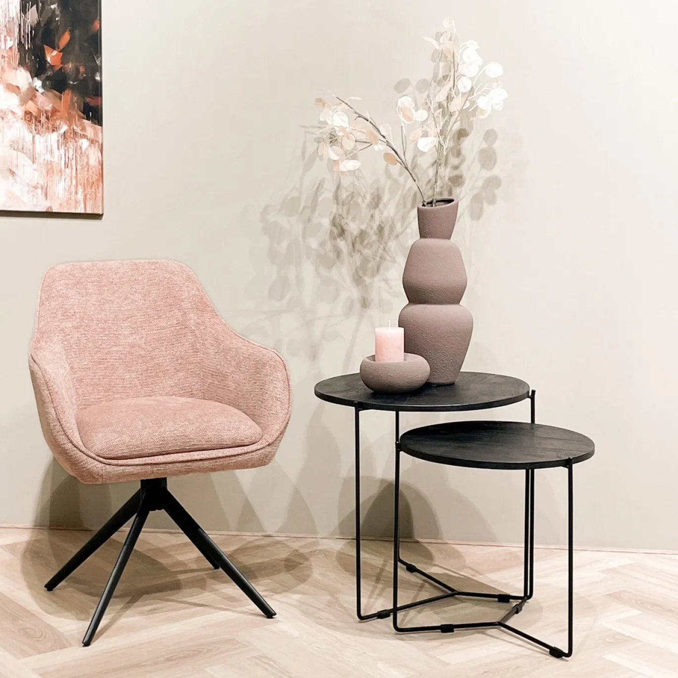 Livingfurn Eetkamerstoel Thomas Brique