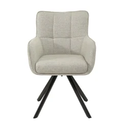 Livingfurn Eetkamerstoel Tori Zand/Zwart