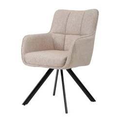Livingfurn Eetkamerstoel Tori Zalm/Zwart
