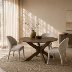 Livingfurn Eetkamertafel Brix Montreaux Round Brown 150cm