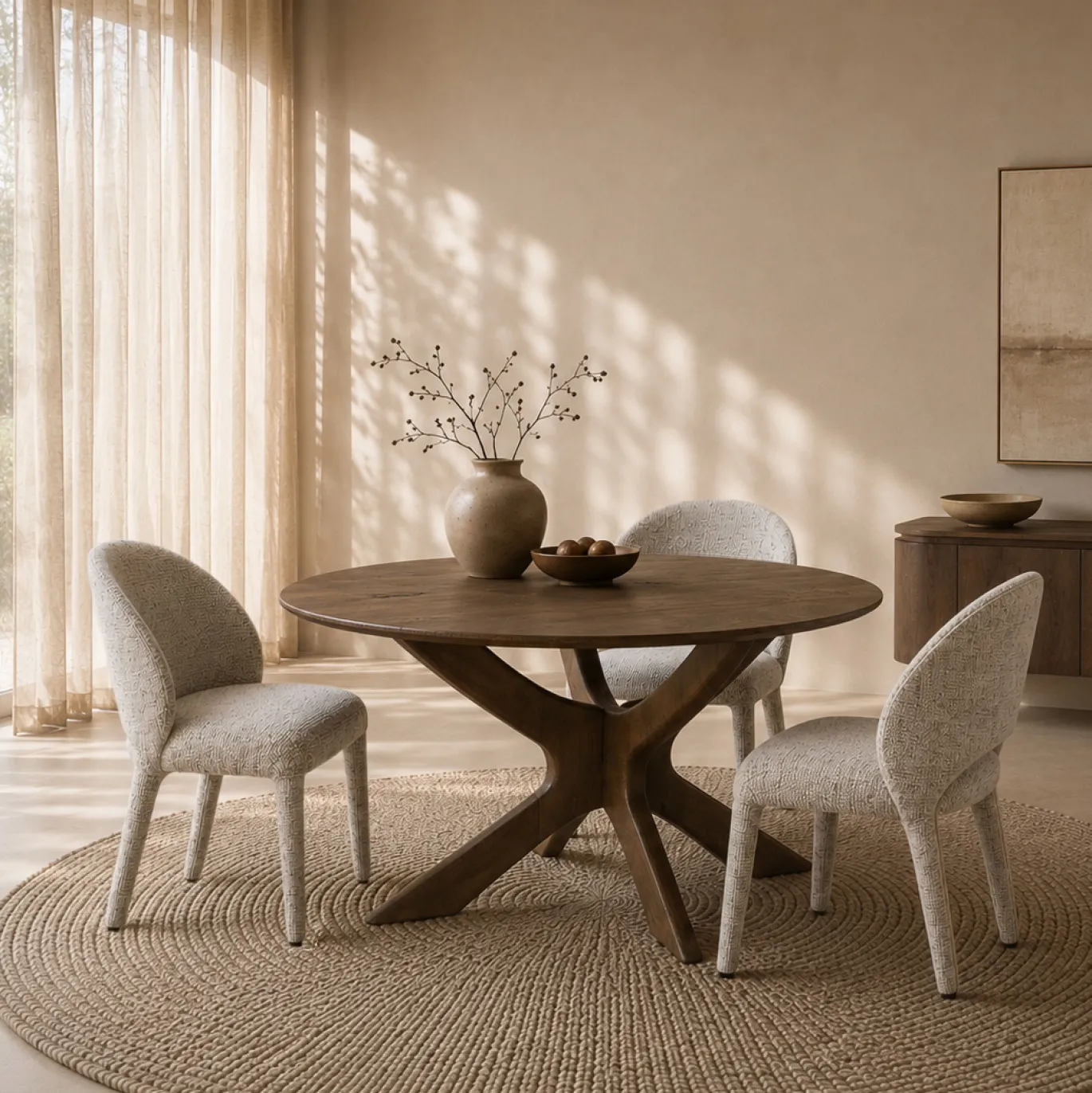 Livingfurn Eetkamertafel Brix Montreaux Round Brown 150cm