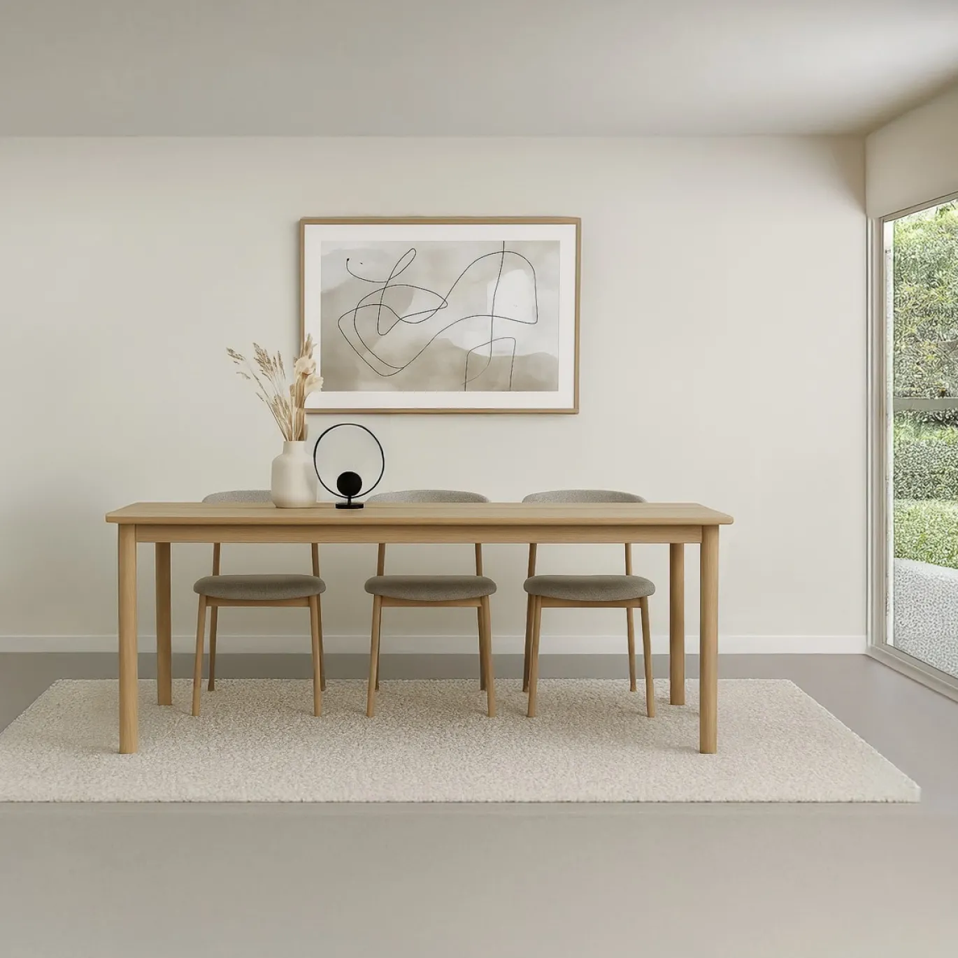 Livingfurn Eetkamertafel Tobago 220cm Rechthoek Naturel