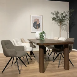 Livingfurn Eettafel Badou Mangohout Bruin 240cm