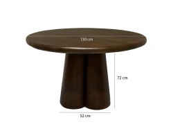 Livingfurn Eettafel Brix Clubs 130cm Mangohout