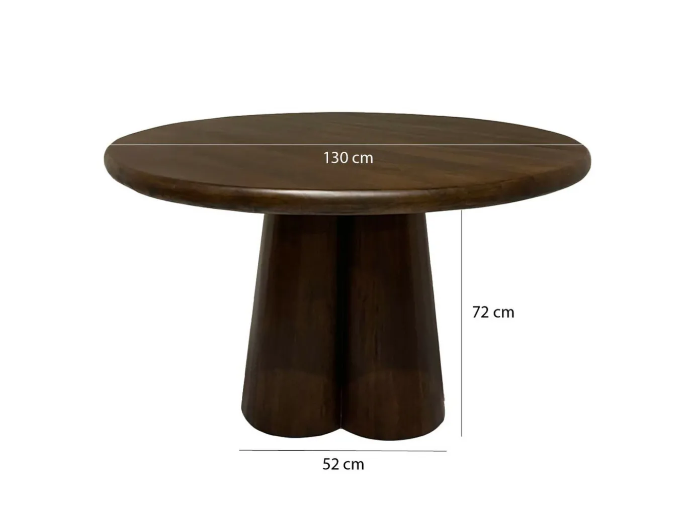 Livingfurn Eettafel Brix Clubs 130cm Mangohout