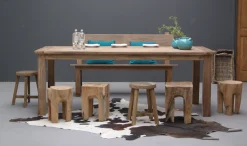 Livingfurn Eettafel DK Koplat 220cm Teakhout Rechthoek