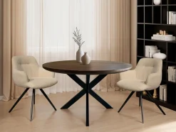 Livingfurn Eettafel Jesper Bruin Ø120cm