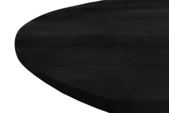 Livingfurn Eettafel Jesper Rond Mangohout Zwart Ø130cm