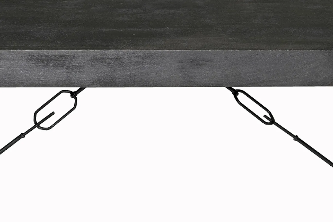 Livingfurn Eettafel Norris Mangohout Zwart 180cm