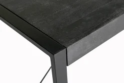 Livingfurn Eettafel Norris Mangohout Zwart 180cm
