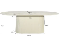 Livingfurn Eettafel Patrice 180cm