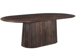 Livingfurn Eettafel Salvator Walnoot 200cm Mangohout Ovaal