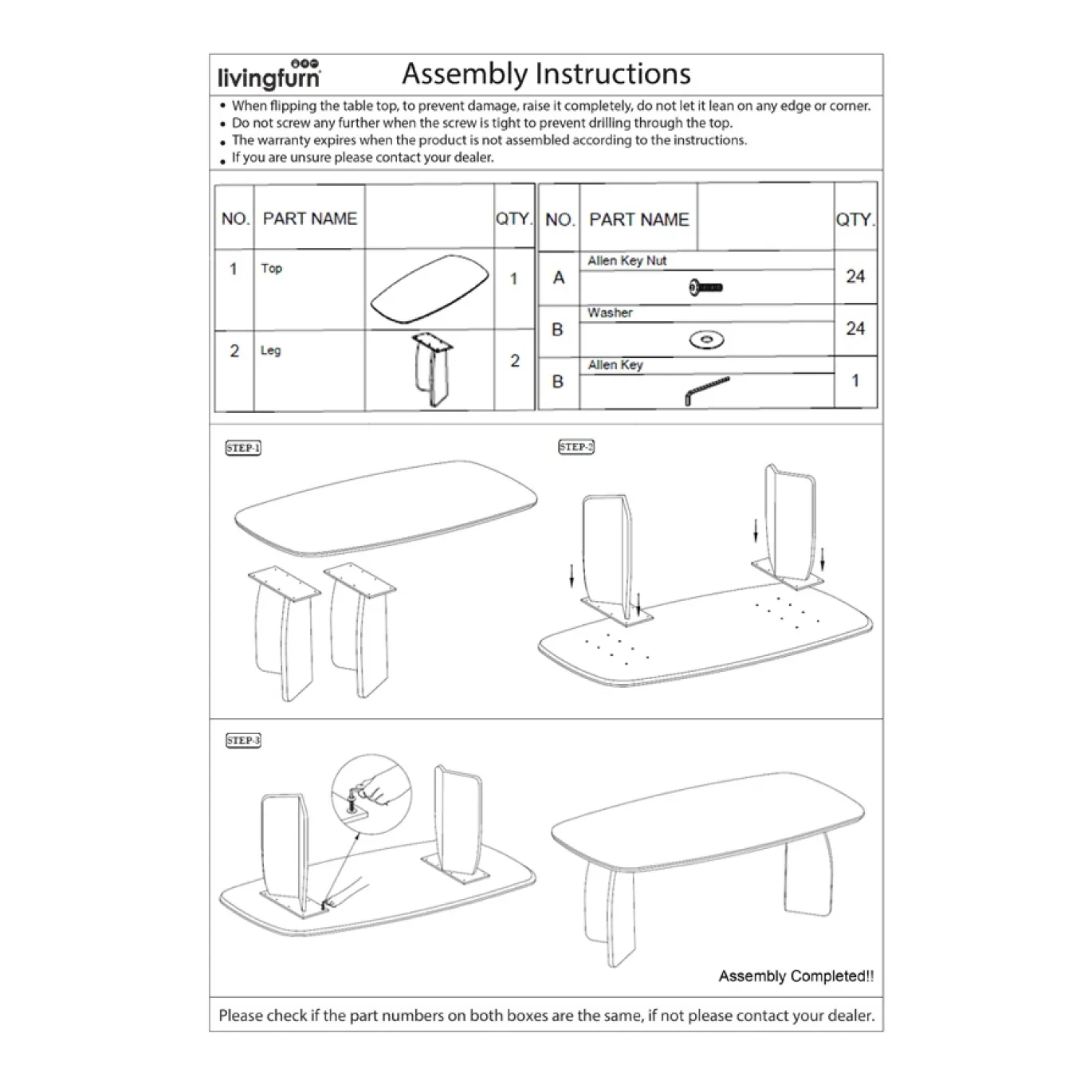 Livingfurn Eettafel Trevor 280cm