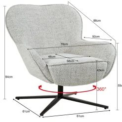 Livingfurn Fauteuil Sven Bisque Oasis Beige