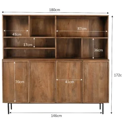 Livingfurn Kabinetkast Elan 180cm