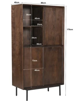 Livingfurn Kabinet Ravenstein Mango Bruin 90cm