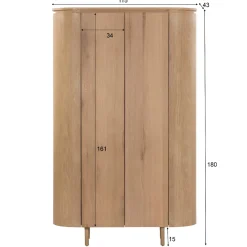 Livingfurn Kabinet Tobago Naturel Eikenfineer 180cm