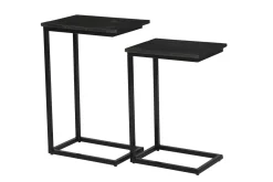 Livingfurn Laptoptafel Jordy Norris Zwart Set van 2