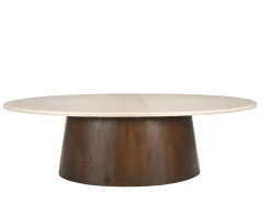 Livingfurn Salontafel Brix Bottecino Mango Ovaal 120cm