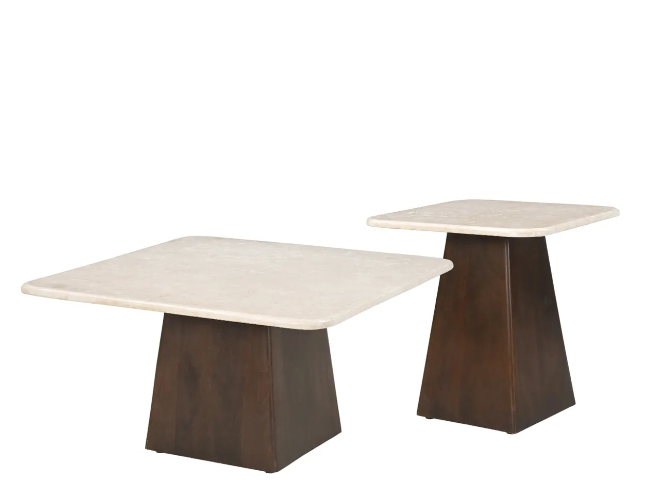 Livingfurn Salontafel Brix Bottecino Mango Vierkant 75cm