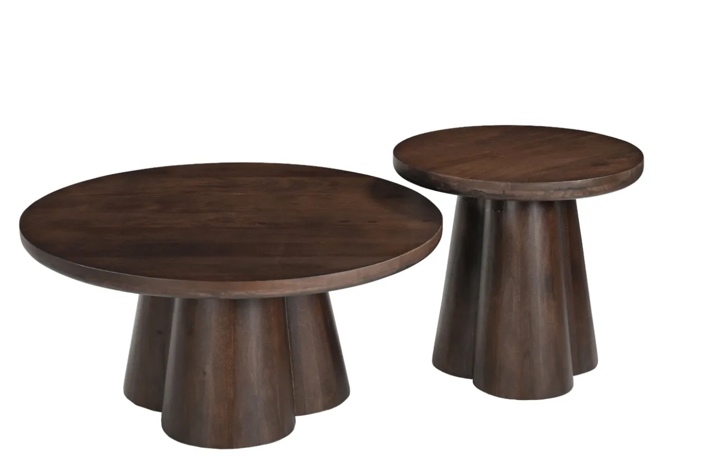 Livingfurn Salontafel Brix Clubs Mangohout Bruin Ø50cm