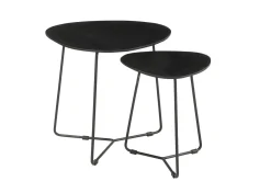 Livingfurn Salontafel Brix Ivy black set of 2