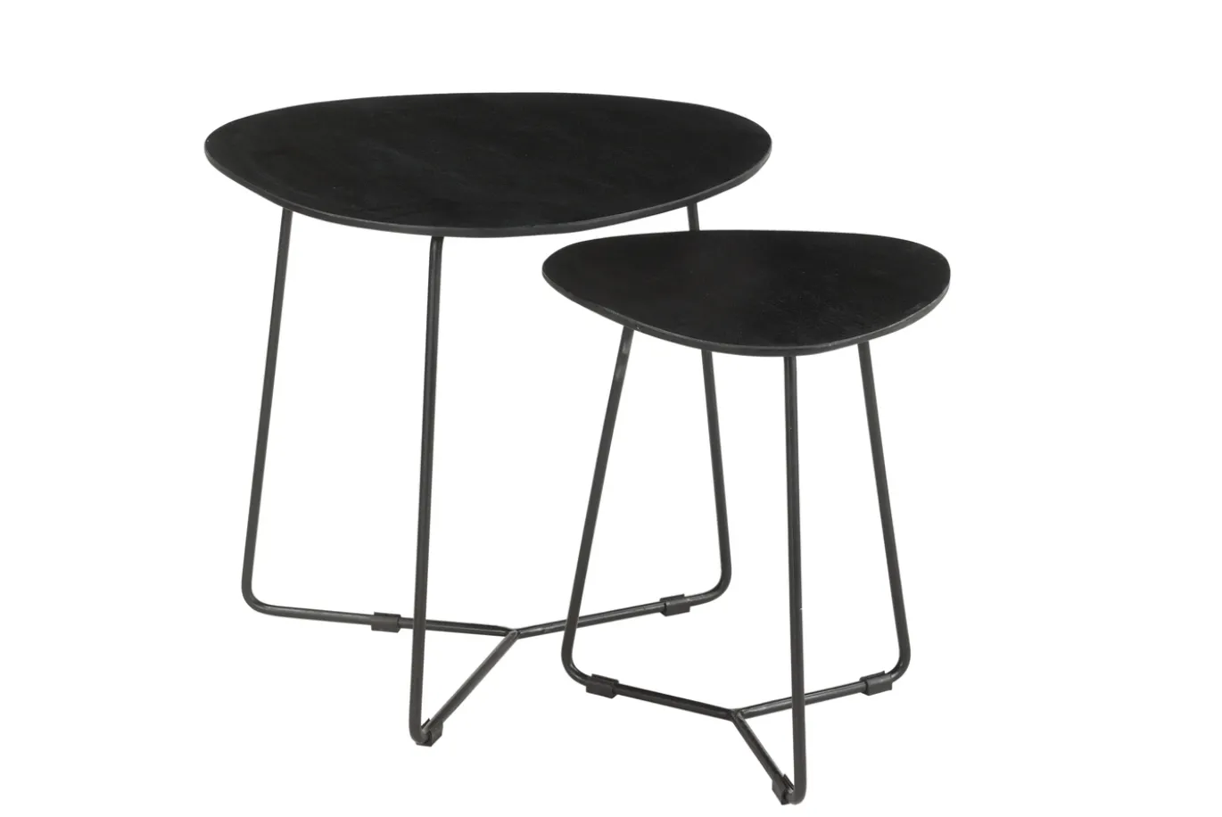 Livingfurn Salontafel Brix Ivy black set of 2