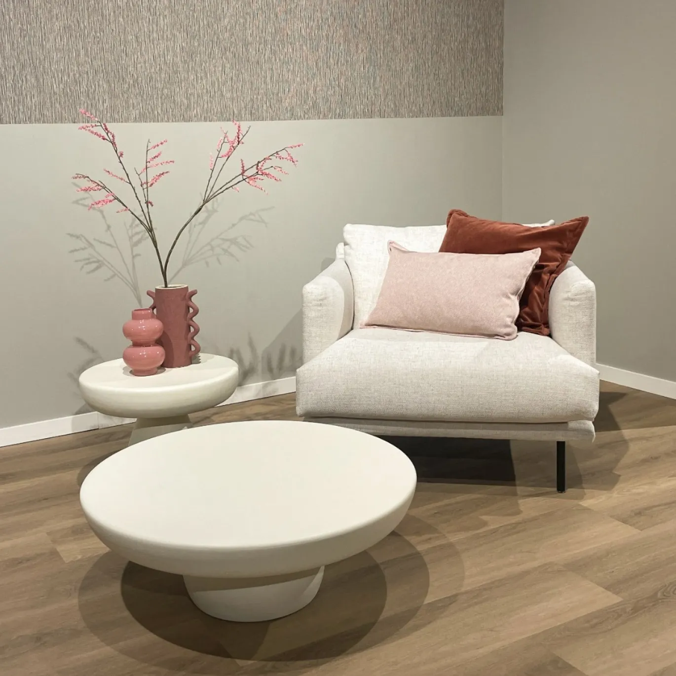 Livingfurn Salontafel Dune Ivoor Ø50cm
