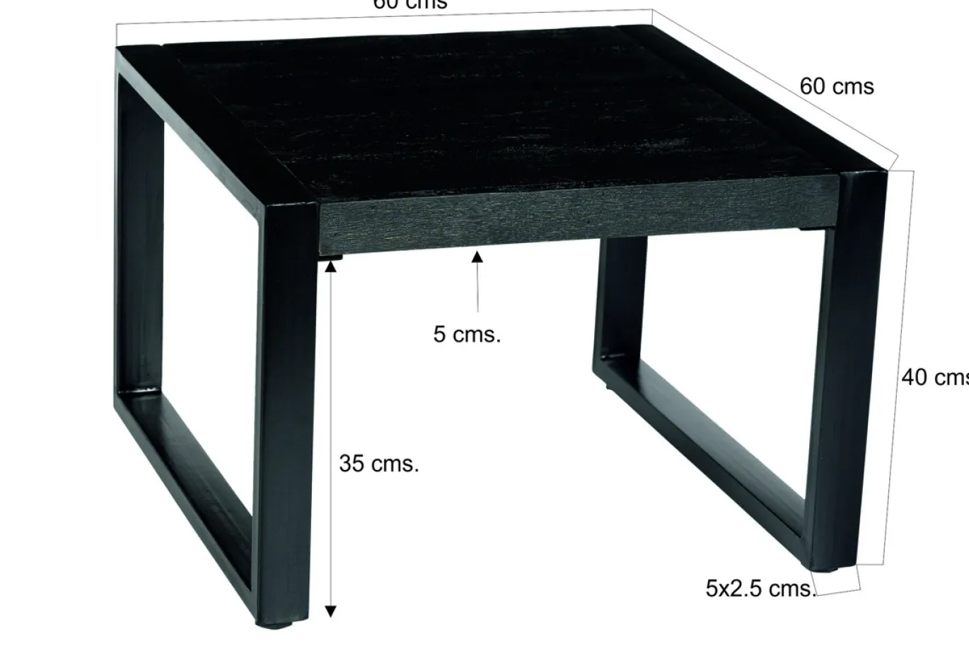 Livingfurn Salontafel Norris Zwart 60cm
