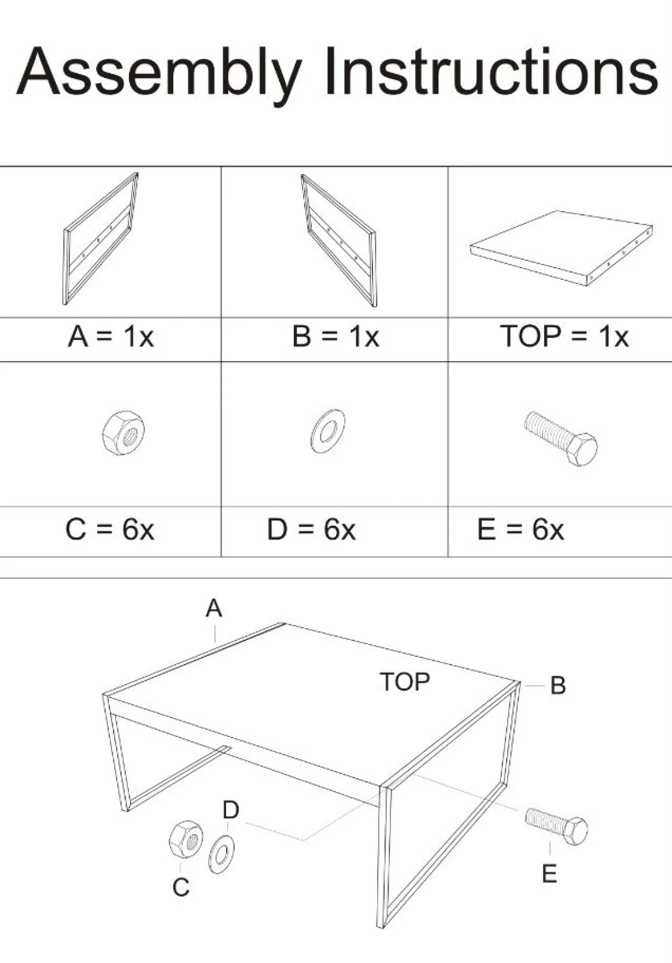 Livingfurn Salontafel Norris Zwart 60cm