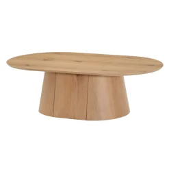 Livingfurn Salontafel Novero Ovaal Naturel Eikenfineer 120cm