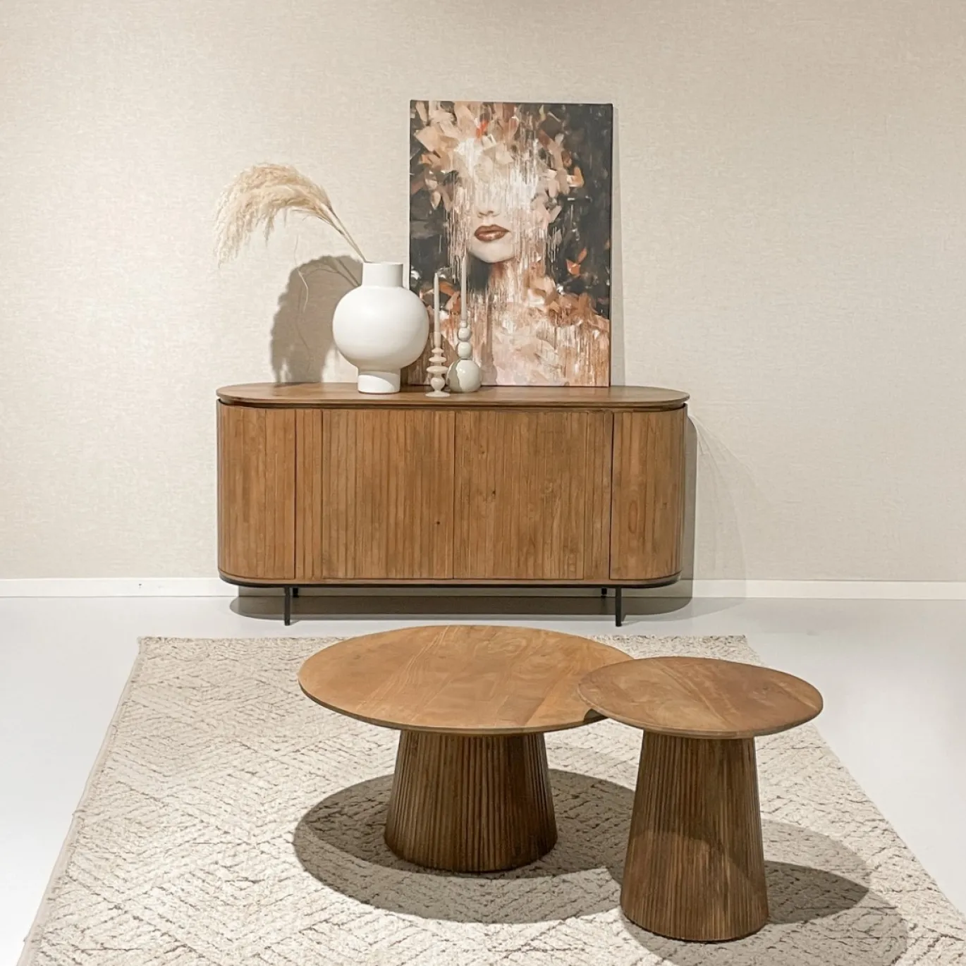 Livingfurn Salontafel Salvator Ø50cm Mangohout Rond