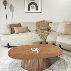 Livingfurn Salontafel Salvator Ovaal 120cm Mangohout