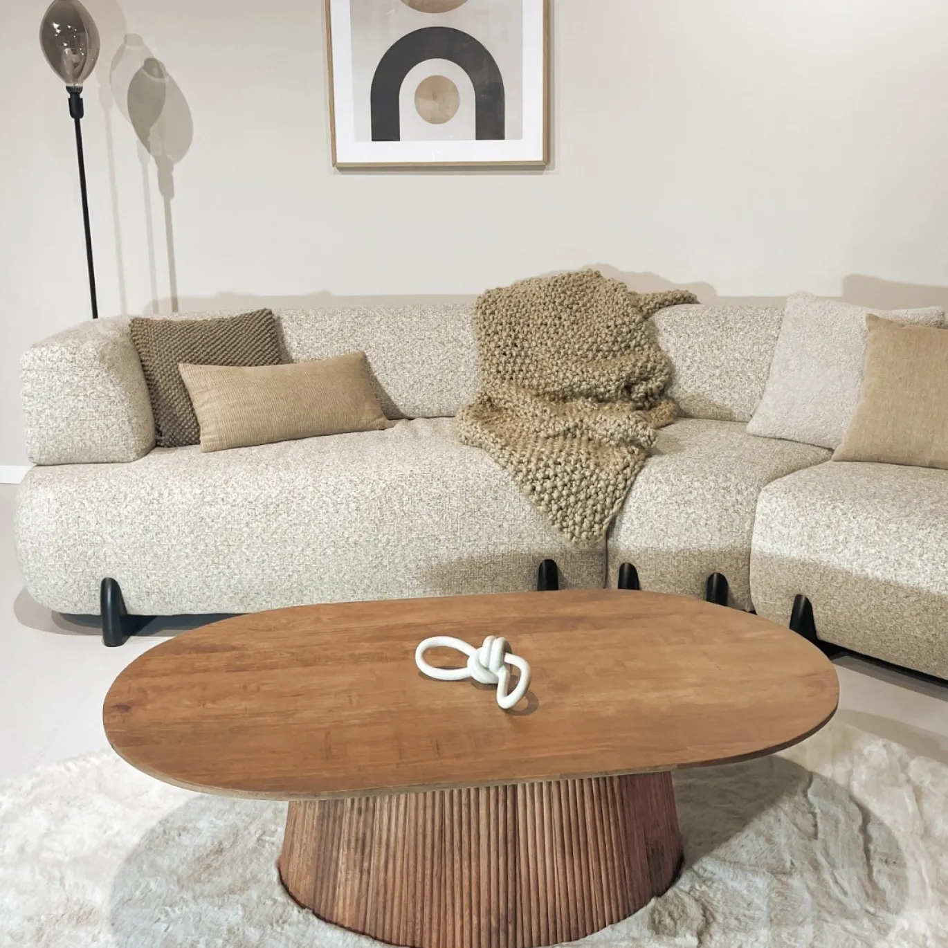 Livingfurn Salontafel Salvator Ovaal 120cm Mangohout