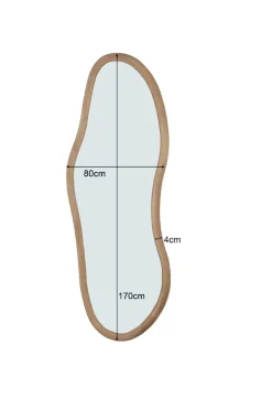 Livingfurn Spiegel Brix Sophie XL Organisch Bruin