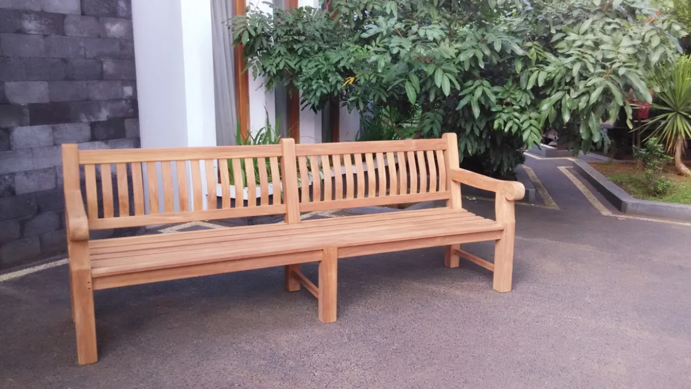 Livingfurn Tuinbank Patrick Breed 250cm Teakhout