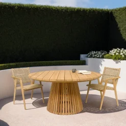 Livingfurn Tuinstoel Stapelbaar Anya Naturel