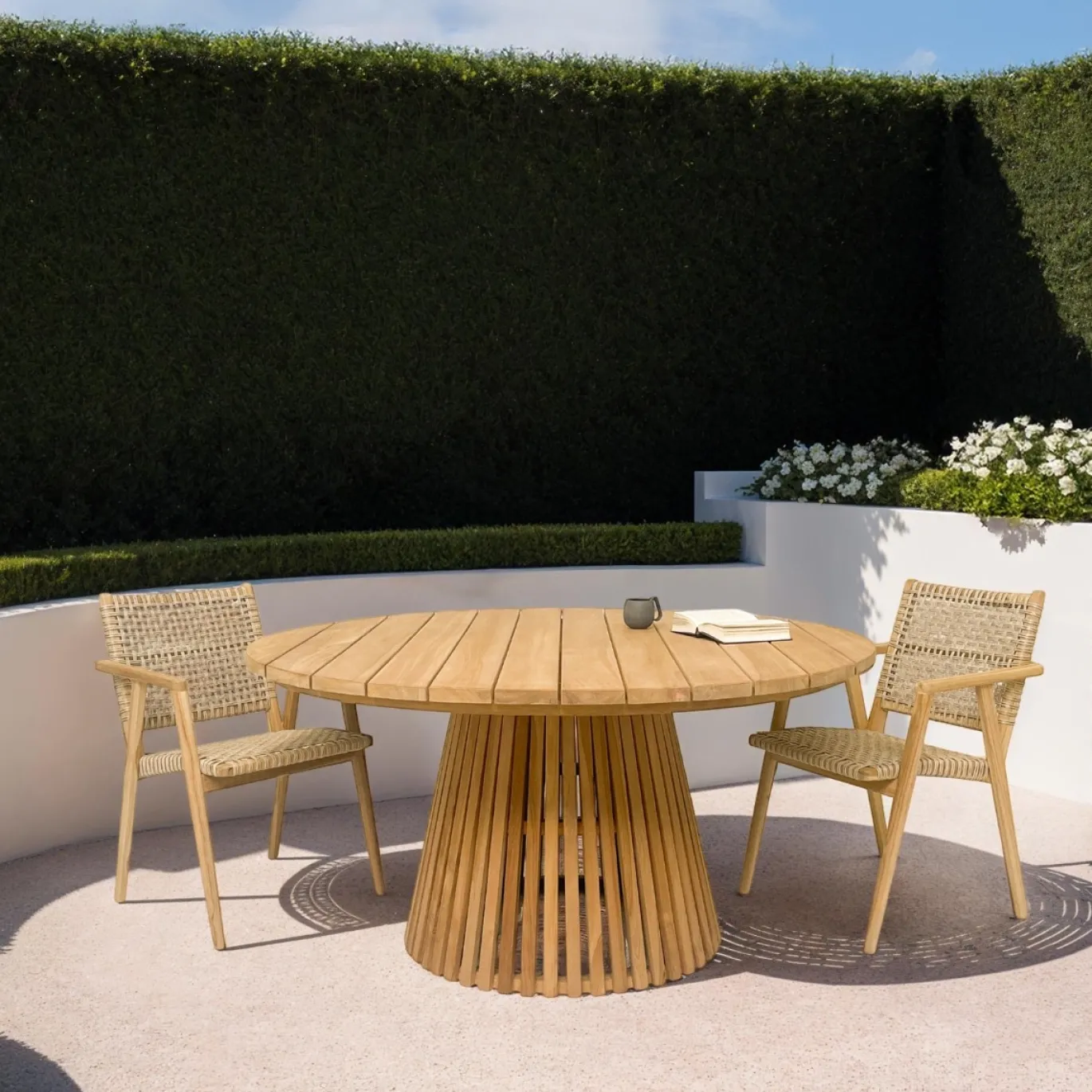 Livingfurn Tuinstoel Stapelbaar Anya Naturel