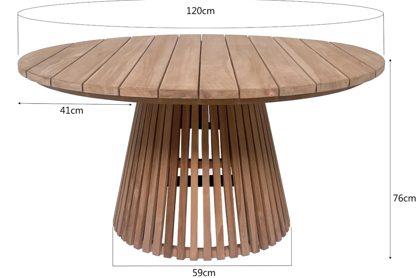 Livingfurn Tuintafel Cindo Teak 120cm